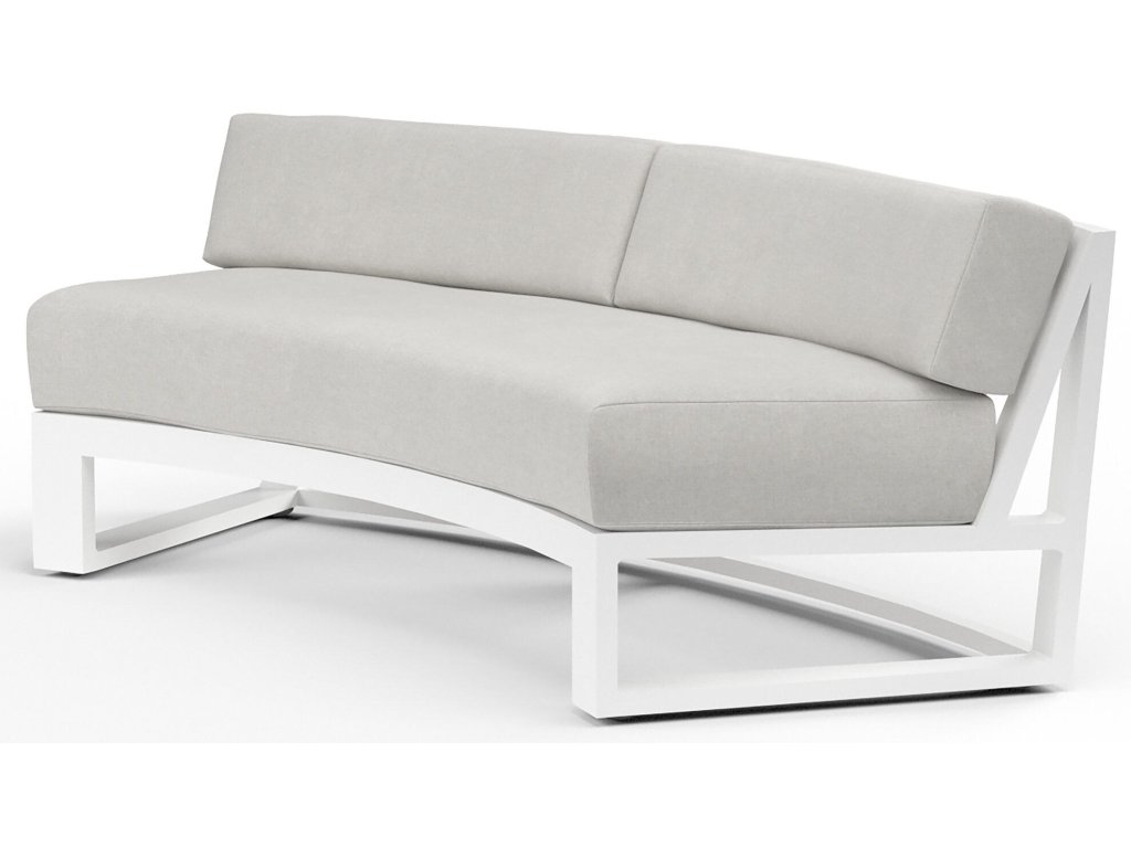 Newport Curved Sofa in Cast Silver, No Welt - image 2