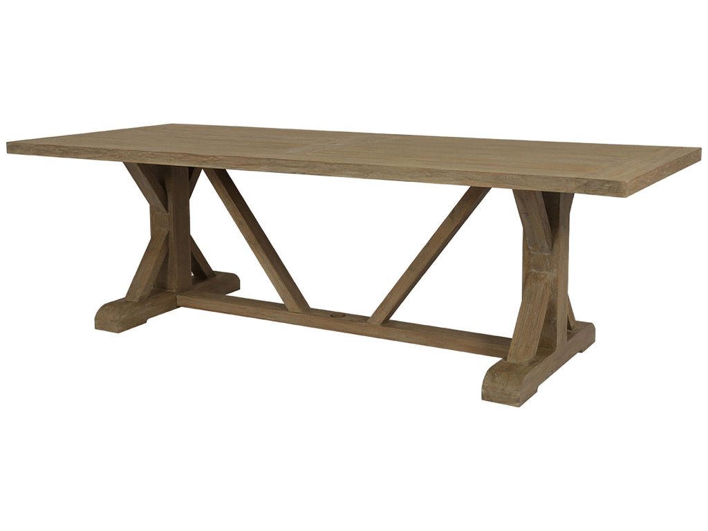 Coastal Teak 94" Trestle Dining Table - image 2