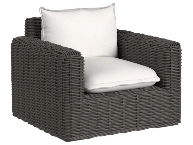 Cabo Club Chair in Soothe Pearl w/ Flange Welt
