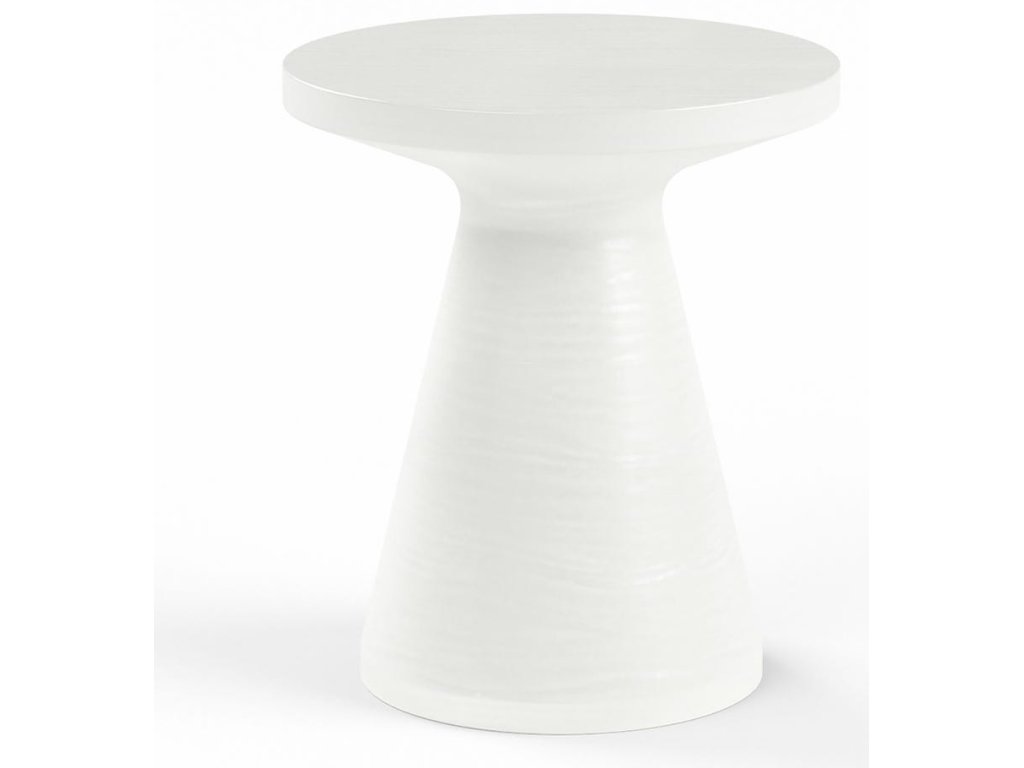 GRC Round End Table, Bone Finish - main image
