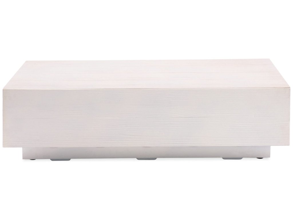 GRFC Faux Bois Coffee Table, Bone Finish - image 1