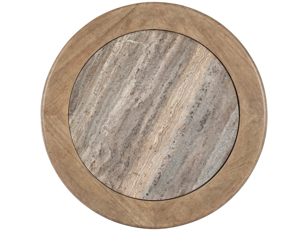 Vineyard Row Round Pedestal End Table - main image