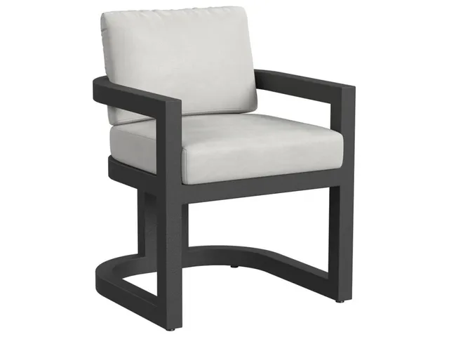 Malibu Dining Chair in Cast Silver, No Welt