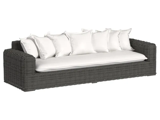 Cabo Sofa in Soothe Pearl w/ Flange Welt