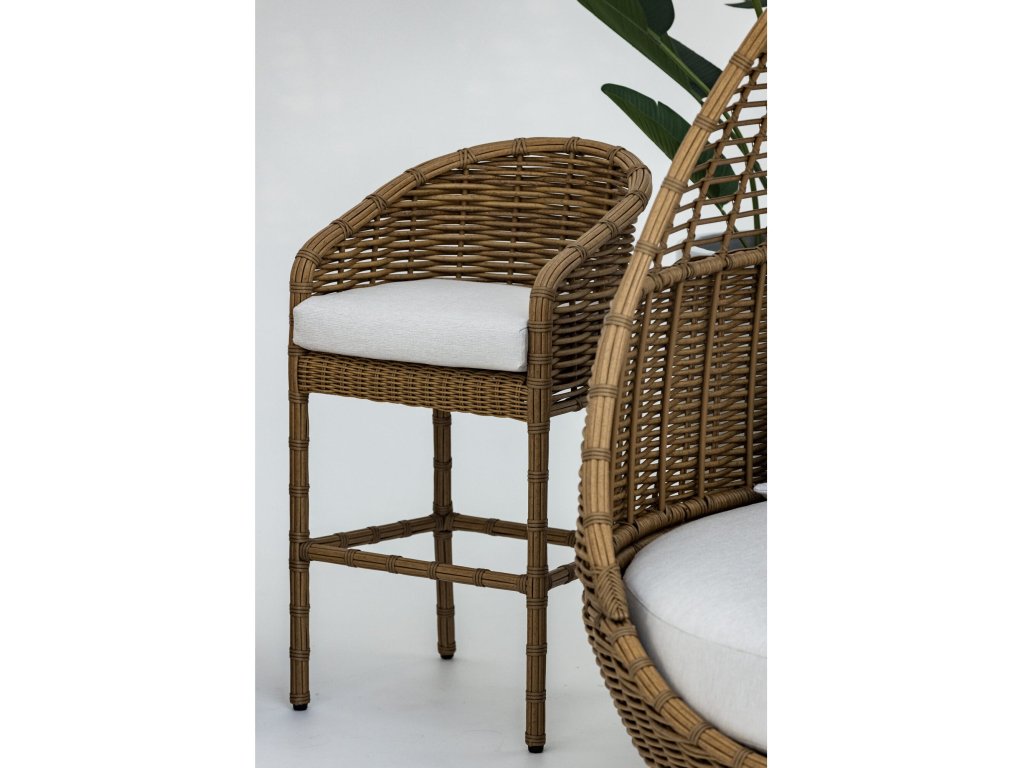 Playa Counter Stool in Soothe Pearl w/ Flange Welt - image 2