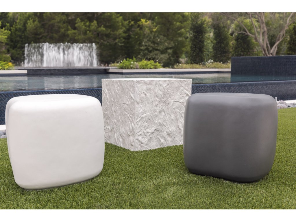 Pebble End Table - Bone - image 1