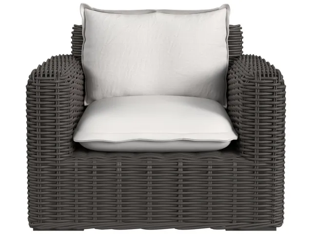 Cabo Club Chair in Soothe Pearl w/ Flange Welt - Alternative View