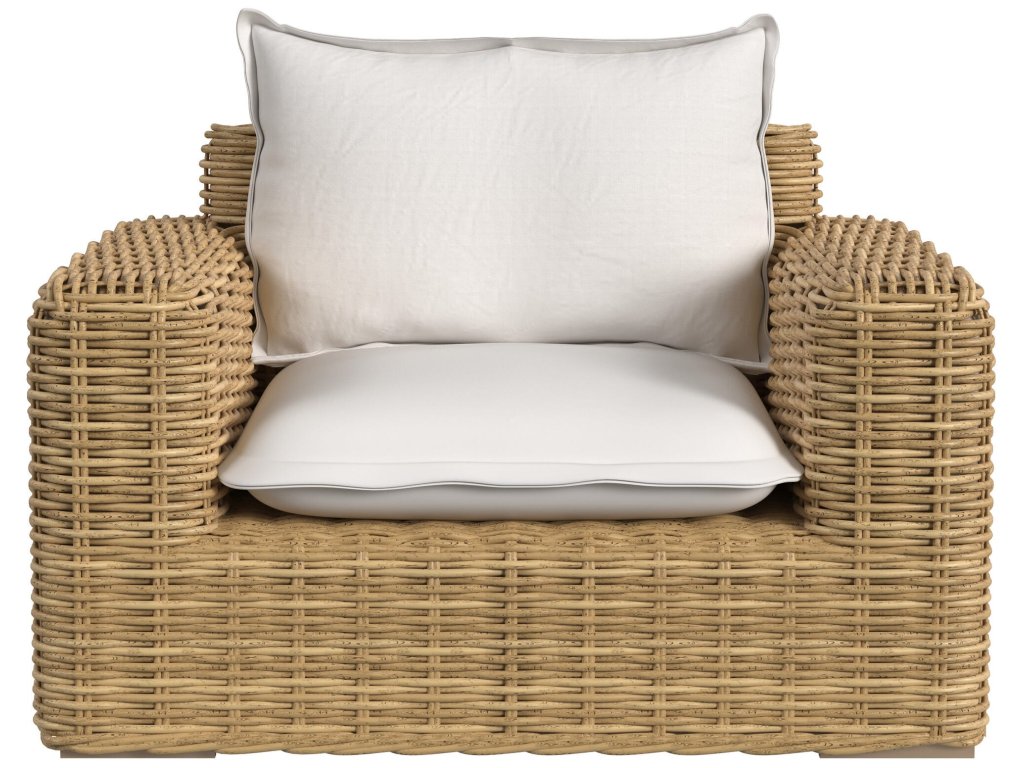 Playa Club Chair in Soothe Pearl w/ Flange Welt - image 1