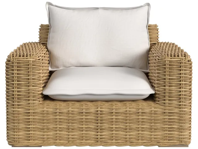 Playa Club Chair in Soothe Pearl w/ Flange Welt - Alternative View