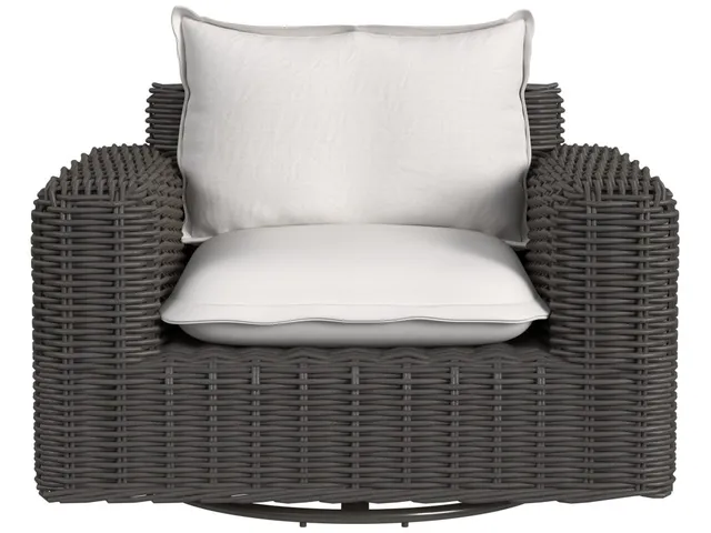 Cabo Swivel Club Glider in Soothe Pearl w/ Flange Welt - Alternative View