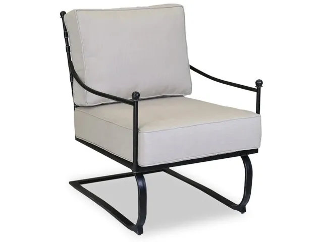 Provence Club Rocker in Canvas Flax w/ Self Welt
