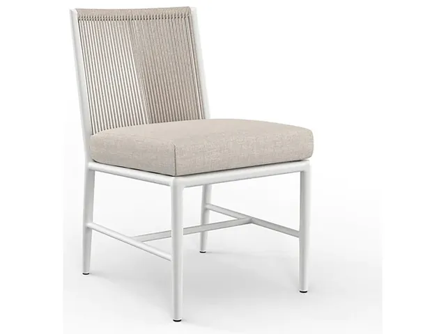 Sabbia Armless Dining Chair in Echo Ash, No Welt