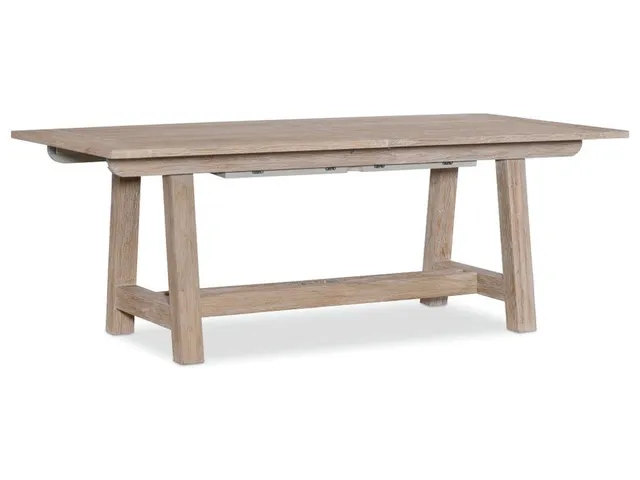 Coastal Teak Dining Table with Leaf Extension
