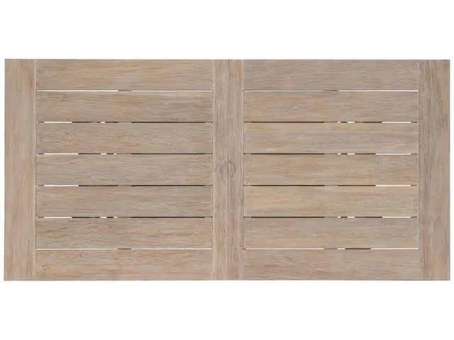 Coastal Teak Dining Table with Leaf Extension - Alternative View
