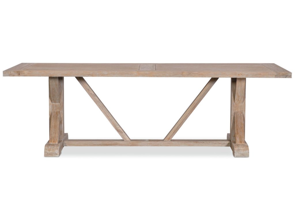 Coastal Teak 94" Trestle Dining Table - image 1