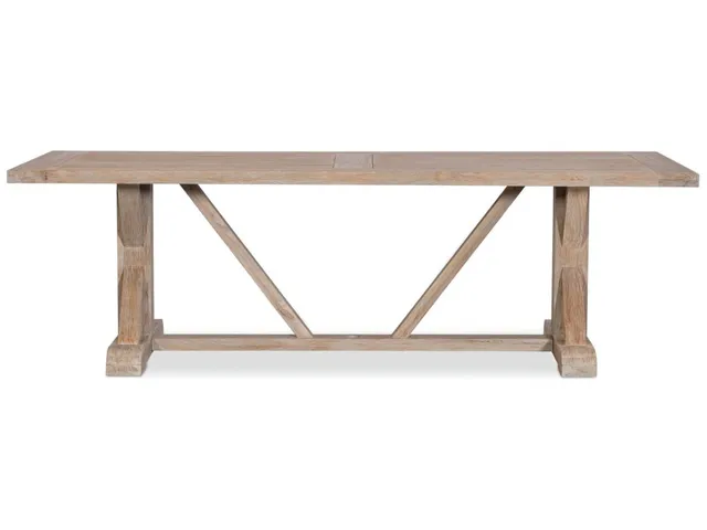 Coastal Teak 94" Trestle Dining Table - Alternative View
