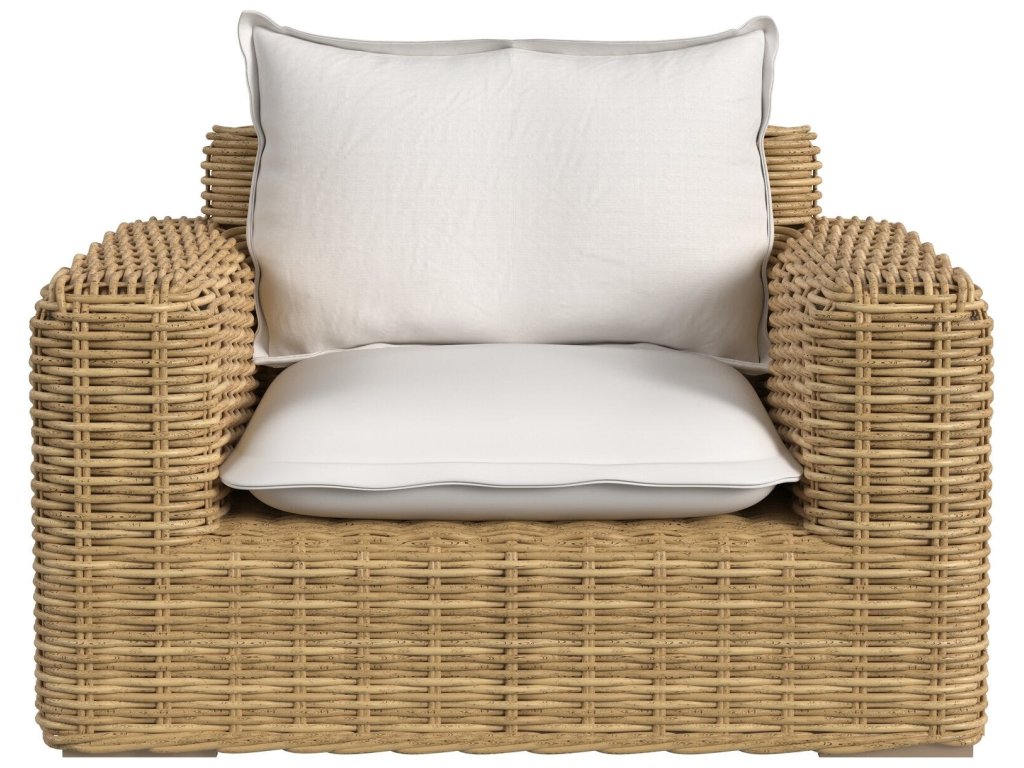 Playa Oversized Club Chair in Soothe Pearl w/ Flange Welt - image 1
