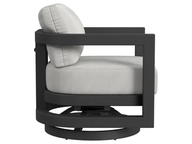 Malibu Swivel Chair in Cast Silver, No Welt - Alternative View