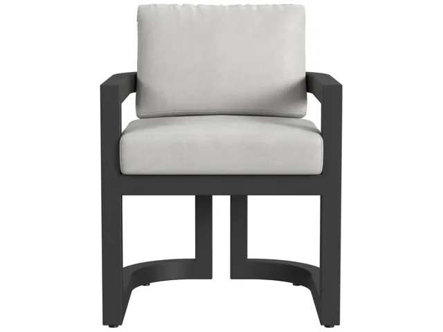 Malibu Dining Chair in Cast Silver, No Welt - Alternative View