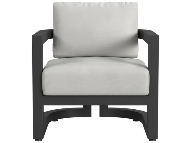 Malibu Club Chair in Cast Silver, No Welt - Alternative View