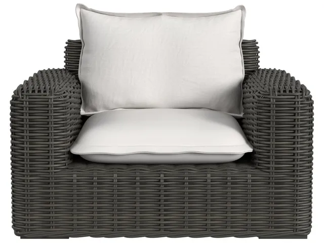 Cabo Oversized Club Chair in Soothe Pearl w/ Flange Welt - Alternative View