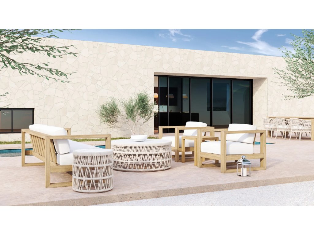 Dana Coffee Table with Honed Carrara Marble Top - image 4