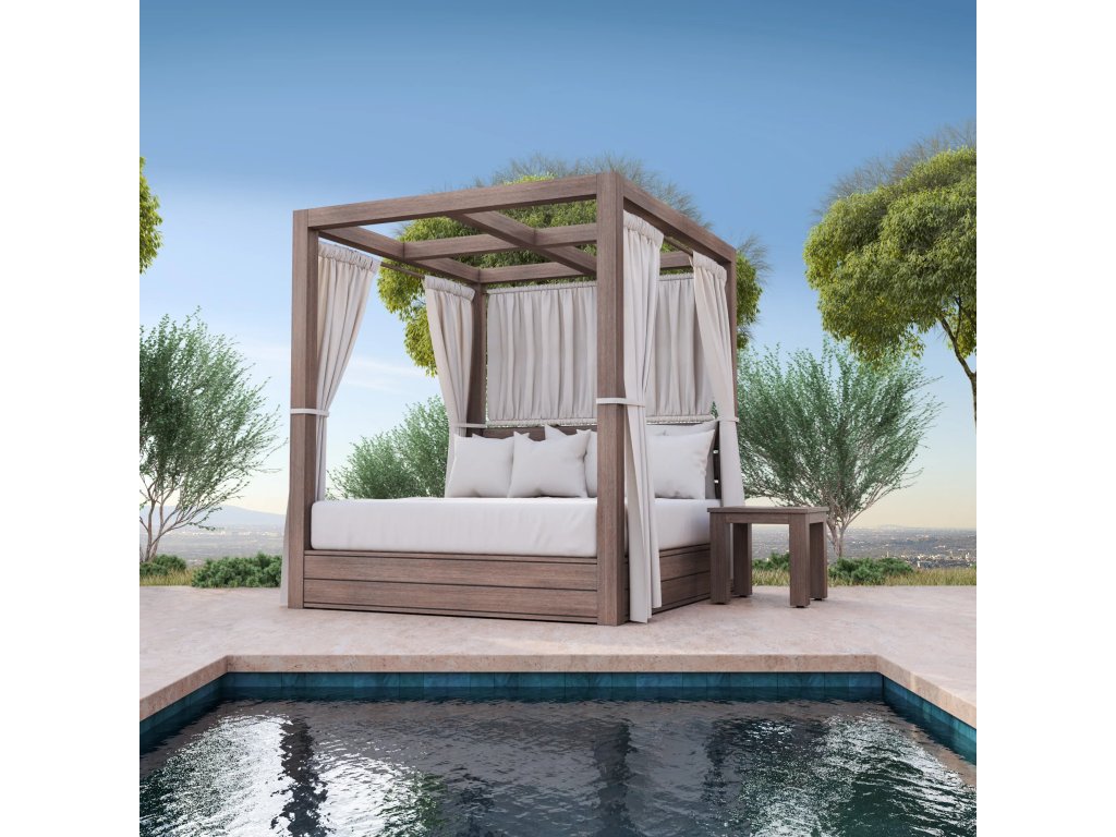 Laguna Resort King Daybed in Canvas Flax, No Welt - image 4