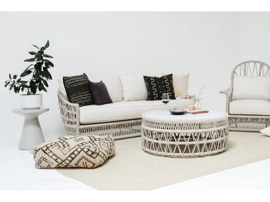 Dana Coffee Table with Honed Carrara Marble Top - image 3