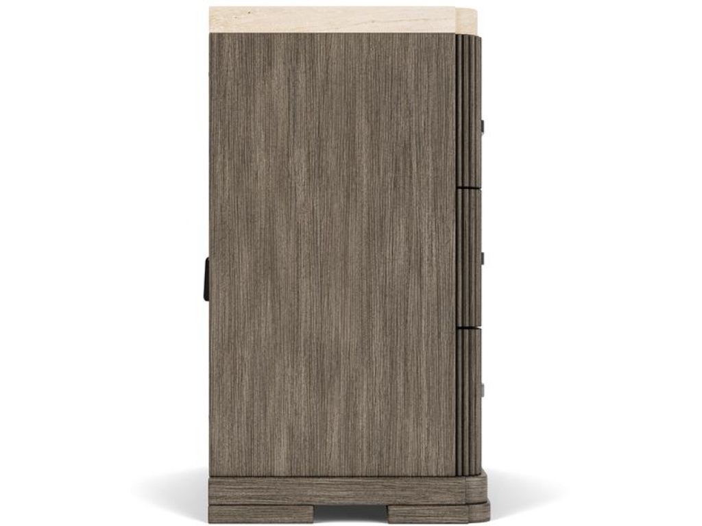 Stone Top Three Drawer Nightstand - image 3