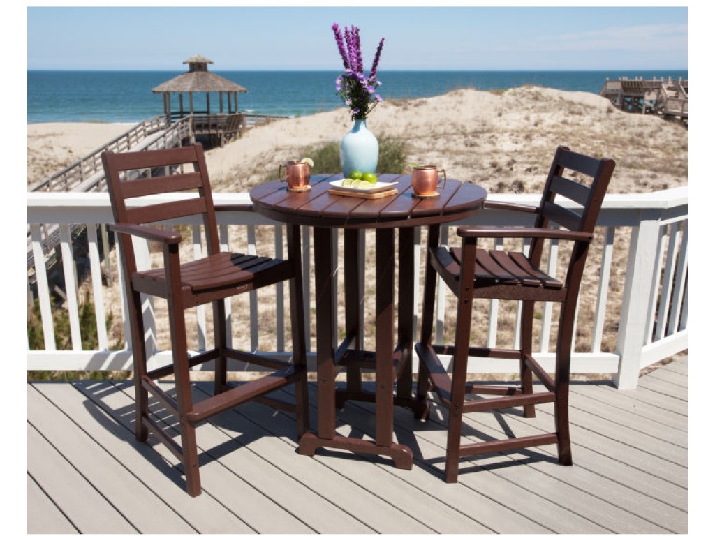 Trex Outdoor Furniture Monterey Bay 3-Piece Round Bar Set Bar & Counter Set, alternate view 1