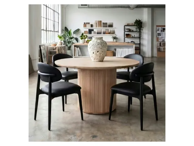 Laurel Round Dining Table Large - Saddle
