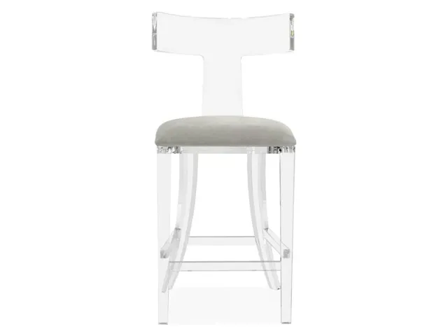Tristan Counter Stool - Grey Velvet