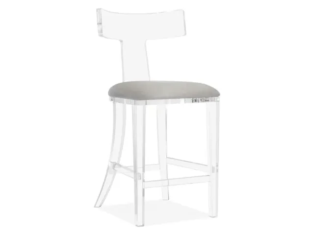 Tristan Counter Stool - Grey Velvet