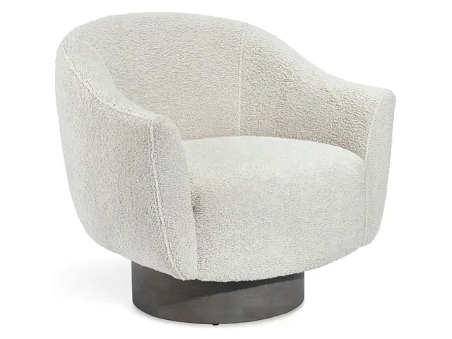Simone Swivel Chair - Haze Shearling