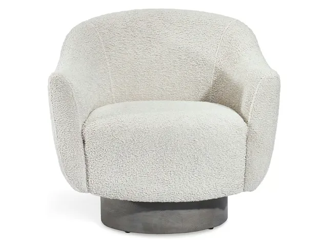 Simone Swivel Chair - Haze Shearling - Alternative View