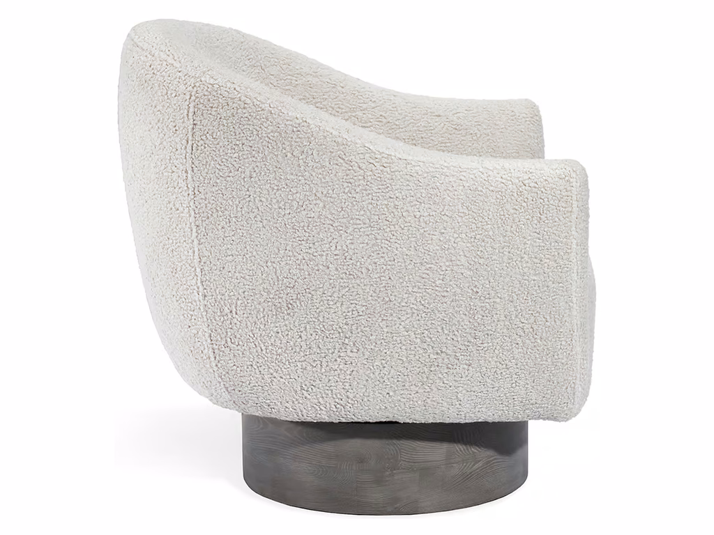 Simone Swivel Chair - Haze Shearling - image 2