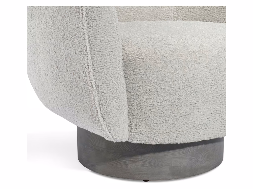 Simone Swivel Chair - Haze Shearling - image 3
