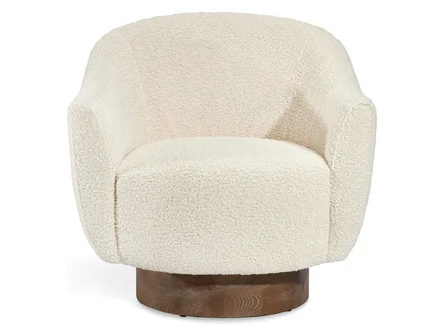 Simone Swivel Chair - Shearling - Alternative View