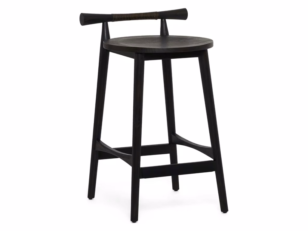 Madeira Counter Stool - Matte Black - main image