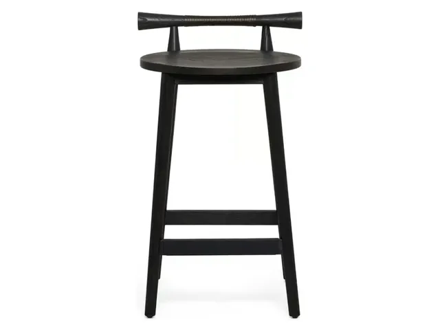 Madeira Counter Stool - Matte Black