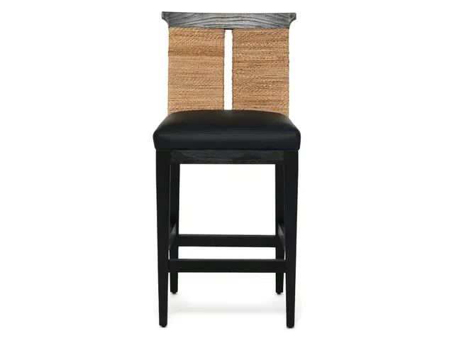 Reed Counter Stool - Matte Black