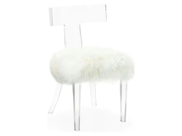 Tristan Klismos Chair - Ivory Sheepskin