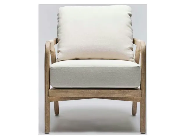 Delray Lounge Chair - White Ceruse - Alternative View