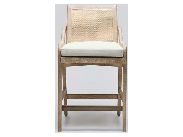 Delray Counter Stool - White Ceruse