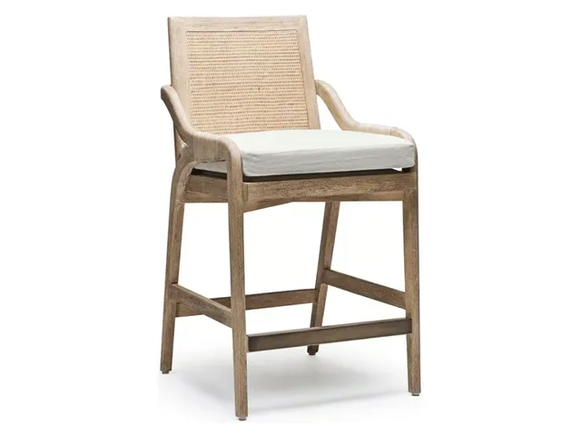 Delray Counter Stool - White Ceruse