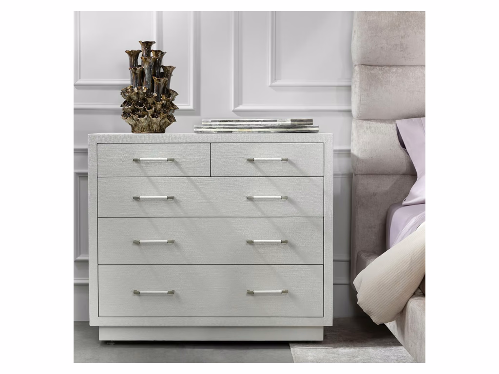 taylor 5 drawer chest white - image 2