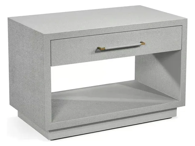 Taylor Low Bedside Chest - Light Grey