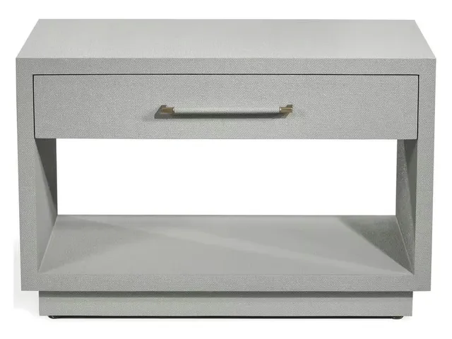 Taylor Low Bedside Chest - Light Grey - Alternative View