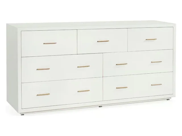 Livia 7 Drawer Chest - Natural White