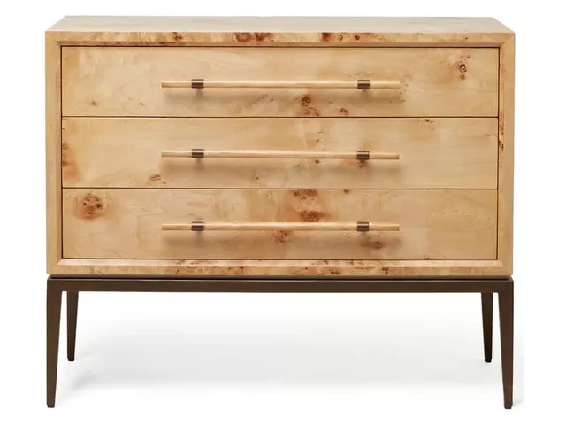 Burton 3 Drawer Bedside - Canyon